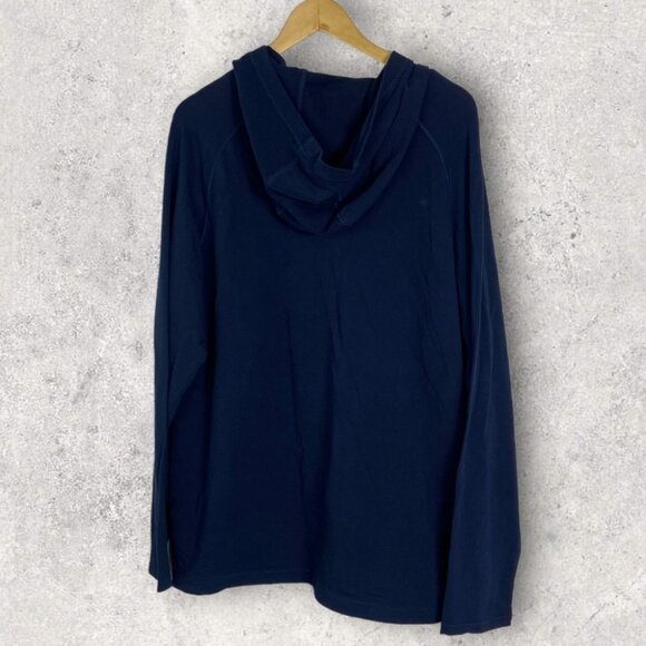 NEW Rhone Bolina Henley Hoodie Blue Size XLarge 2021 Lightweight Hooded Hood XL - Picture 5 of 12